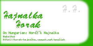 hajnalka horak business card